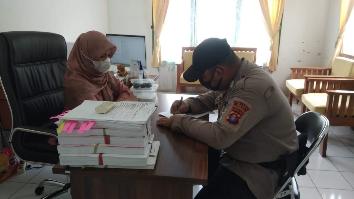 Sat Binmas silahturami kamtibnas di Dinas Kesehatan Kab.Seruyan, Sabtu (30/1/2021). Foto : Tbn