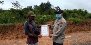 Polsek Seruyan Tengah Selalu Sosialisasi Serta Sebarkan Maklumat Larangan Karhutla Kapolda Kalteng 