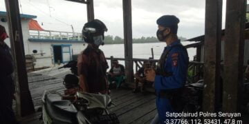 Satpolairud Polres Seruyan Sosialisasi ke Masyarakat Tentang Saber Pungli