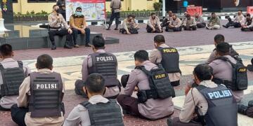 Kapolres Seruyan Latih Tactical Wall Games Antisipasi Penyebaran Covid-19