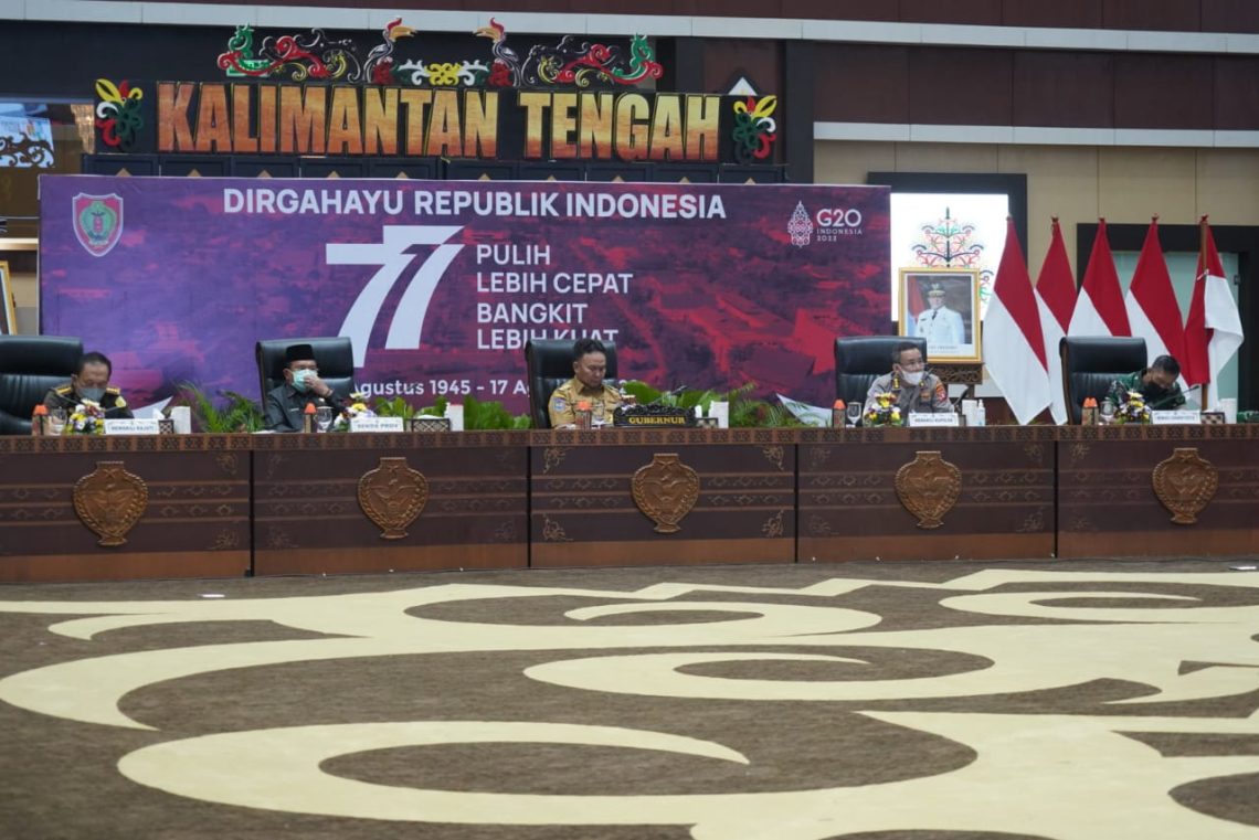 Suasana di Aula Jayang Tingang, Kantor Gubernur Kalteng