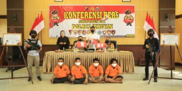 Kapolres Seruyan Pimpin Press Release Pengungkapan Narkotika Jenis Shabu