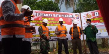 Kapolres Seruyan Pimpin Peletakan Batu Pertama Pembangunan Rumah Dinas Polsek Seruyan Hilir