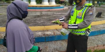 Sat Lantas Polres Seruyan Beri Imbauan Kamsletibcar Lantas dan Prokes