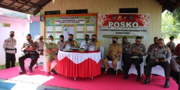 Kapolres Seruyan Ikuti Zoom Meeting Bersama Kapolda Kalteng di Posko PPKM