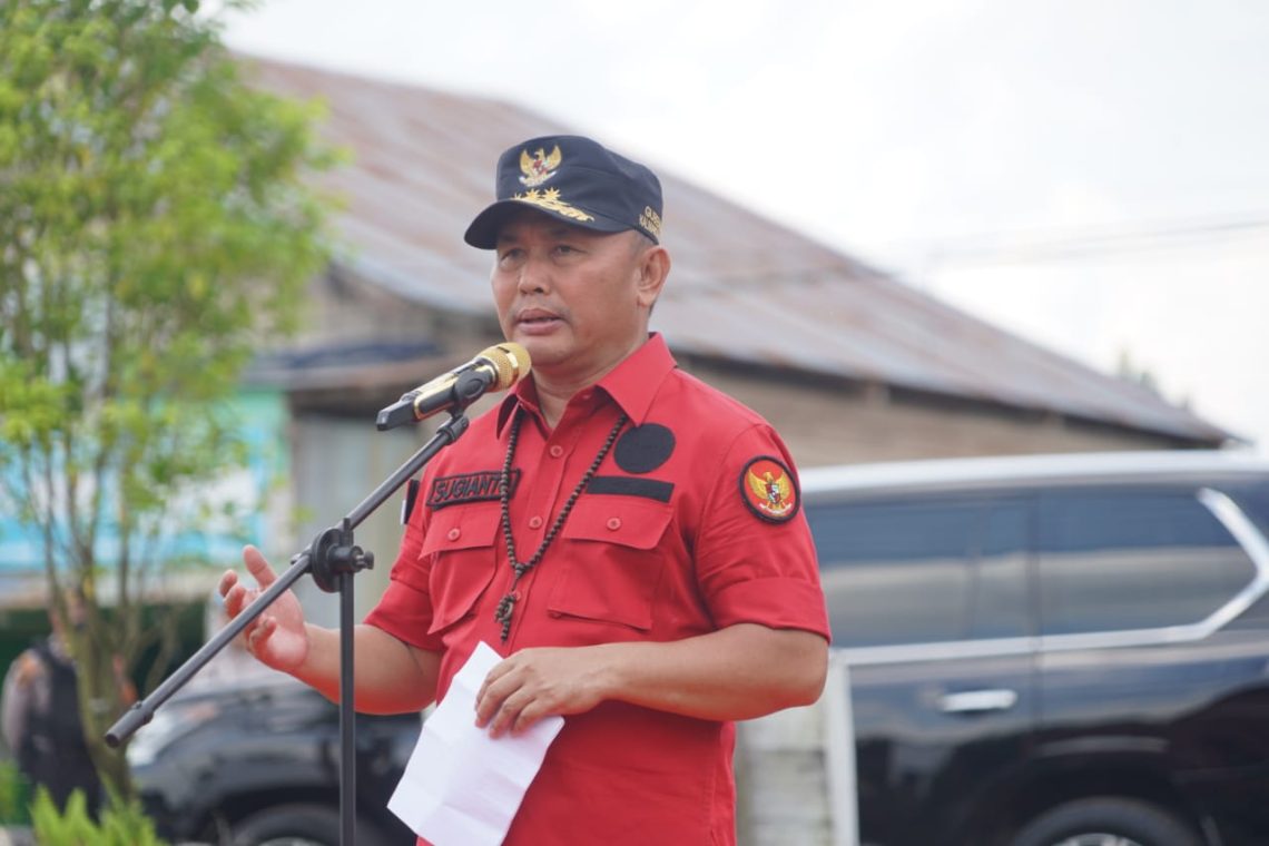 Gubernur Kalteng H. Sugianto Sabran saat  menyampaikan arahan