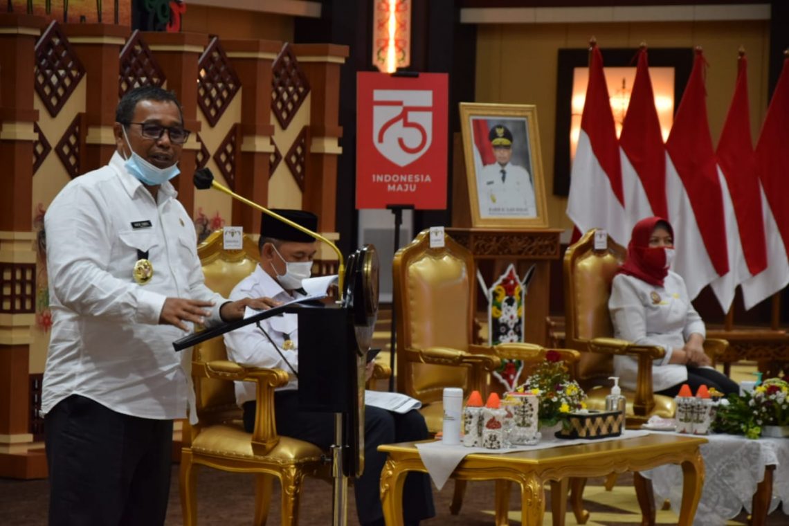 Pelaksana Tugas Gubernur Kalimantan Tengah Habib Ismail Bin Yahya saat menyampaikan sambutan. FOTO : bap.