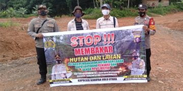 Bhabinkamtibmas Polsek Kahut Imbau Warga Tidak Bakar Hutan dan Lahan