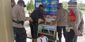 Beri Contoh Baik, Polres Gumas Selalu Terapkan Protokol Kesehatan di Lingkungan Mapolres