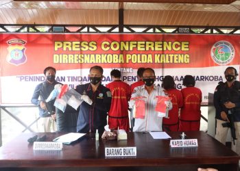 Hari Valentine, Polda Kalteng Tangkap 8 Pelaku dan 260,49 Gram Sabu