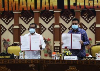 Plt. Gubernur dan Kepala Perwakilan BPKP Kalteng Tandatangani Nota Kesepakatan dan Dokumen Rencana Kerja