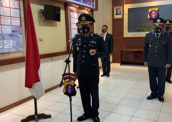 Polres Gumas Ikuti Pelantikan Kapolri Secara Virtual