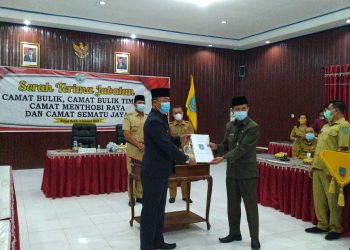 Bupati Lamandau Pimpin Sertijab Empat Camat