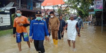 Intensitas Hujan Tinggi, Jalanan di Barut Mulai Tergenang