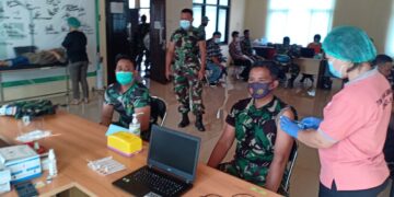 Jajaran Kodim 1017/Lamandau Jalani Vaksinasi Covid 19 Tahap II