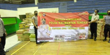 Bantuan Kemanusian Polda Kalteng Tiba di Posko GOR Ngurah Rai Bali
