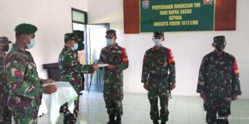 Dandim 1017/Lmd Bagikan THR dari KASAD kepada Ratusan Babinsa di Lamandau
