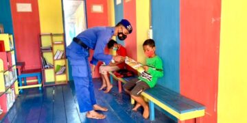 Markas Unit Ditpolairud Jelai Sediakan Pondok Baca Melek Huruf