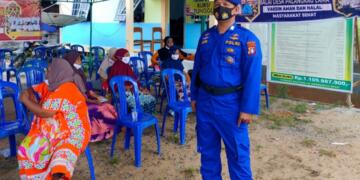 Ditpolairud Polda Kalteng Gelar Pengamanan Vaksinasi di Palangkau Lama Kapuas