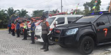 Brimob Kalteng Ikuti Apel Gelar Karhutla di BPBD Kotim