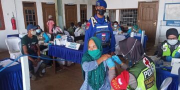 Ditpolairud Laksanakan Pengamanan Merdeka Bervaksin di Kapuas Kuala