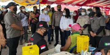 Kapolda Kalteng Tinjau Vaksinasi di Food Estate Desa Bentuk Jaya Kapuas