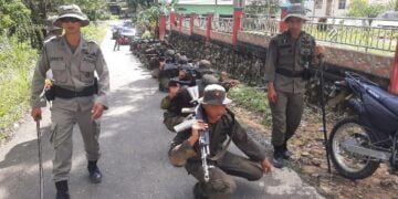 30 Remaja Angkatan 45 Brimob Kalteng Laksanakan Tradisi Pembaretan