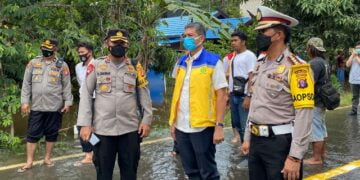 Dir Lantas Polda Kalteng Cek Lokasi Jalan Terputus Akibat Banjir di Katingan