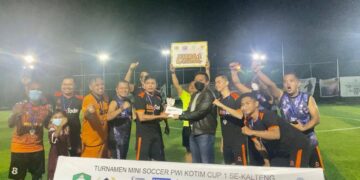 Tim SIWO PWI Kalteng Juarai Turnamen Mini Soccer PWI KOTIM CUP I