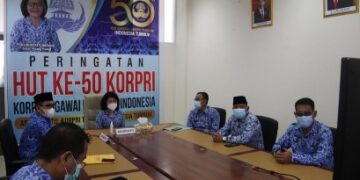 Bupati Pulang Pisau, Pudjirustaty Narang Hadiri Peringatan HUT ke-50 KORPRI