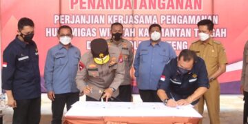 Kapolda-SKK Migas Tandatangani MoU Pengamanan Hulu Migas di Kalteng