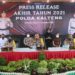 Rilis Akhir Tahun, Kapolda Kalteng: Tindak Pidana 2021 Menurun