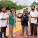 Lounching Lapangan H2 FM, Ketua Karang Taruna Pulpis Serahkan 4 Bola Basket
