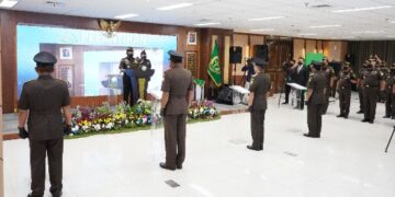 Lantik 4 Pejabat Pimpinan Tinggi Madya, Jaksa Agung: Niatkan Jabatan dan Kewenangan yang Diemban Sebagai Ladang Amal Pengabdian