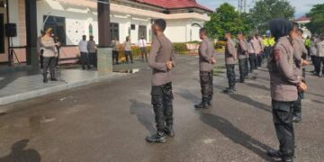 Polres Pulang Pisau Sambut 9 Bintara Remaja dengan Upacara Tradisi