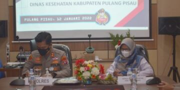 Polres Pulpis dan Dinas Kesehatan Tanda Tangani MoU Percepat Capaian Target Vaksinasi