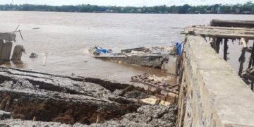 Ini Nilai Pembangunan Dermaga Feri di Desa Pangkoh Hulu Yang Ambruk