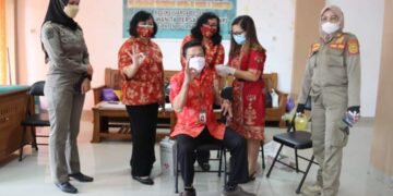 Ketua DWP Pulang Pisau Gelar Vaksinasi Dosis Ketiga