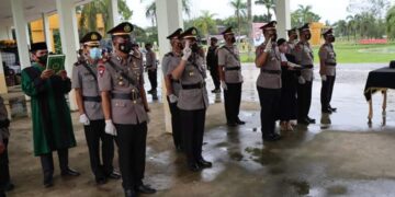 Lima Perwira Polres Pulpis Serah Terima Jabatan
