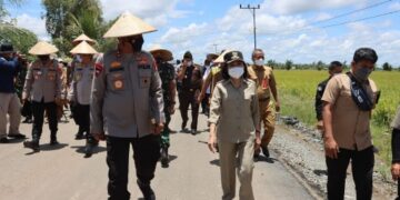 Kapolda Tinjau Food Estate di Pulang Pisau dan Bagikan Sembako