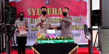 Rayakan HUT ke-27 Polda Kalteng, Polres Pulang Pisau Gelar Syukuran Potong Tumpeng