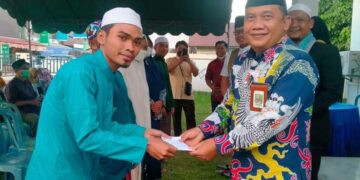 Berbagi Kebahagiaan, Bank Kalteng dan Pemcam Katingan Tengah Serahkan Santunan