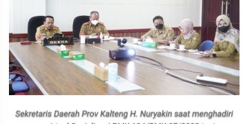 Sekda Kalteng Hadiri Sosialisasi PMK tentang Belanja Wajib Dalam Rangka Penanganan Dampak Inflasi TA 2022