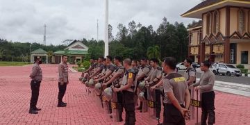 Asah Kemampuan Penanganan Unras, Sat Samapta Polres Pulpis Rutin Gelar Latihan Dalmas