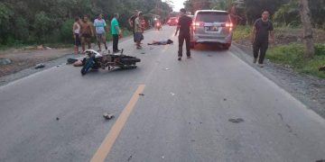 Hilux Vs Vario Dua Orang Tewas di KM 17 Desa Mintin
