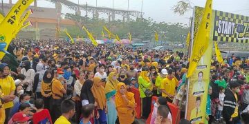 Ratusan Masyarakat Pulpis Kecewa Tak Dapat Kupon Jalan Sehat Partai Golkar