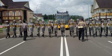 Tingkatkan Kemampuan Penanganan Huru-Hara, Polres Pulang Pisau Gelar Latihan Dalmas