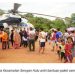Bantuan Sembako Diantar Helikopter, ke Seruyan Hulu, Warga Ucapkan Terima Kasih Kepada Gubernur Sugianto