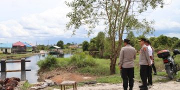 Kapolda Cek Banjir di Kotawaringin Lama Kobar