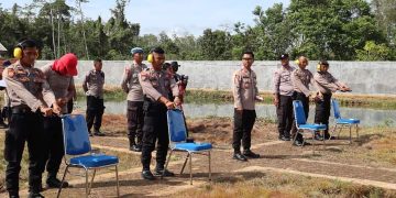 Asah Kemampuan, Personel Polres Pulang Pisau Gelar Latihan Menembak
